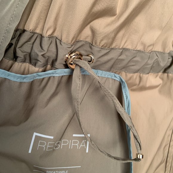 Geox Respira Parka Pisa Cape Jacket Deep Olive Green Size 12 - Picture 12 of 15